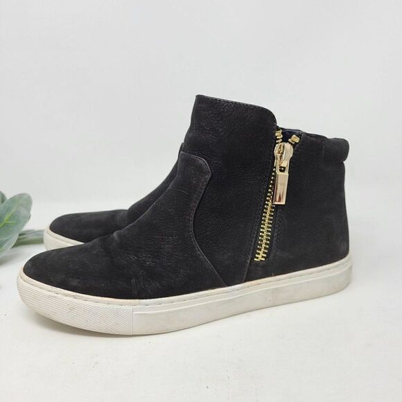 KENNETH COLE Black Suede High Top Sneakers 6.5 - Picture 4 of 8